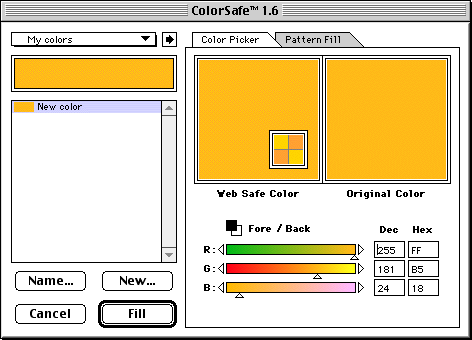 Screenshot of ColorSafe