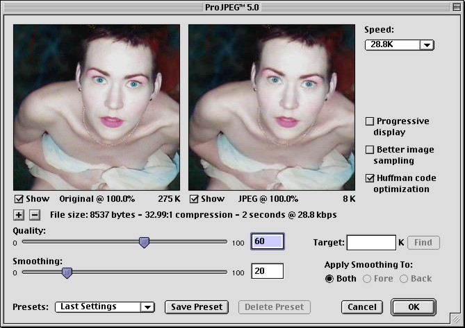 Screenshot of ProJPEG 5.2